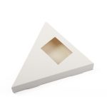 Triangular pizza boxes, cardboard with window (20 pcs/pack)