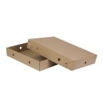 Corrugated cardboard boxes 565x365x92mm with lid, brown