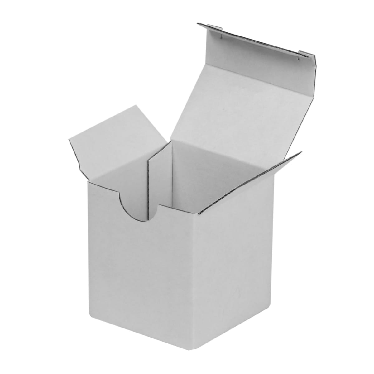 K626275W.jpg Gofrētā kartona kaste ar atlokāmu vāku, 62x62x75mm, balta, iepakojumā 25gab. - Image 1