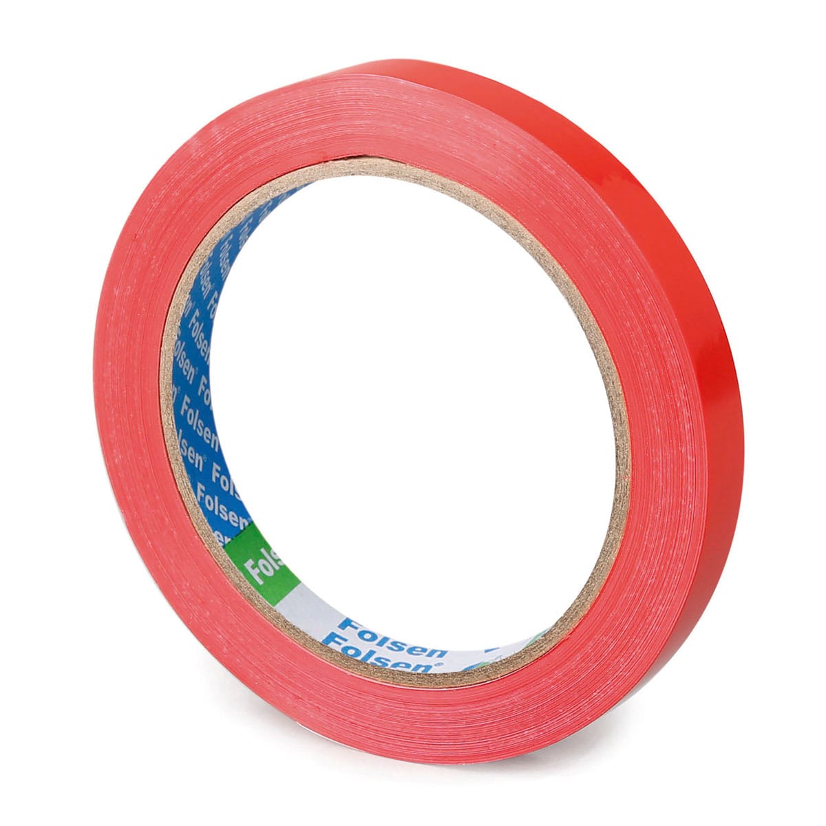 0777120.JPG Folsen packaging tape 12 mm x 66 m, red, PVC - Image 1