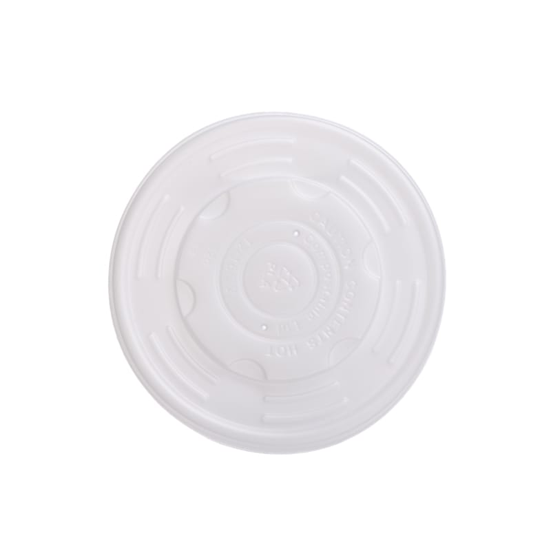 119SCL115CPLA.jpg CPLA lids for BIOCUP containers, Ø115 mm, white, 25 pcs. - Image 1