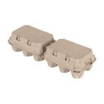 Cardboard boxes for 2x6 eggs, with lid, grey, 130 pcs.