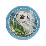 PAP plates Ø20 cm, 8 pcs., FOOTBALL
