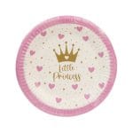 PAP plates Ø20 cm, 8 pcs., MY LITTLE PRINCESS