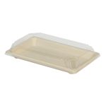 Sushi tray sugarcane 238x145x23mm, 50pcs.,  beige - Image 3