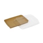 Lids for sushi containers, PET, 261×186x35.5mm, transparent - Image 2