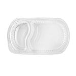 PP lids for containers, 235x145mm, with two compartments, transparent, 100 pcs. - Image 2