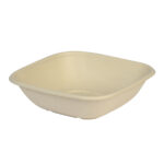 Sugar cane containers 1200 ml, 215×215×61 mm, beige