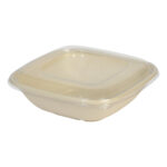 Sugar cane containers 1200 ml, 215×215×61 mm, beige - Image 3