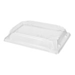 Lids for sushi containers, PET, 185×128×30 mm, 50 pcs., transparent