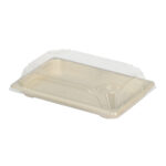 Lids for sushi containers, PET, 185×128×30 mm, 50 pcs., transparent - Image 3