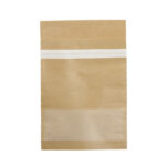 Packaging envelope with window 200 × 250 mm (180 × 250), PAP, brown, 70 g/m²