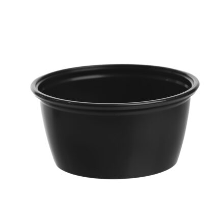 PP sauce containers, 59 ml, Ø62 mm, 100 pcs., black