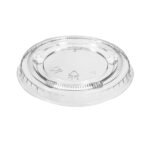 PET lids for sauce containers, Ø62 mm, 100 pcs., transparent