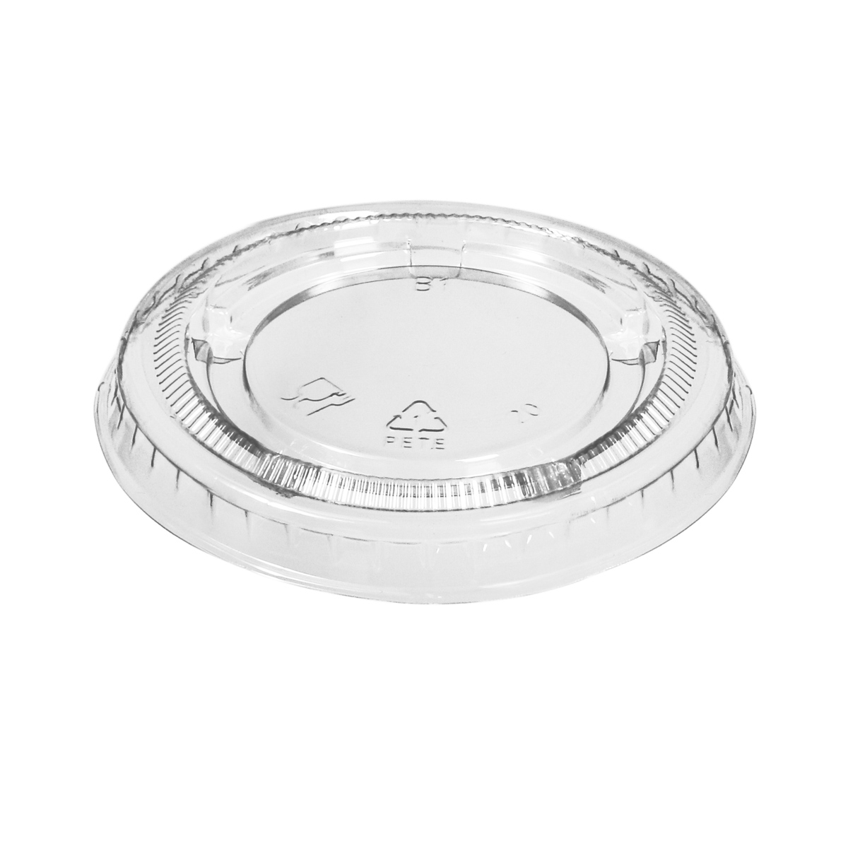 20PL2EG.JPG PET lids for sauce containers, Ø62 mm, 100 pcs., transparent - Image 1