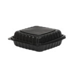 Boxes PP 225x230x80mm, with hinged lid, black, 75pcs. in a box. - Image 2