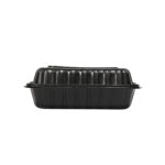 Boxes PP 225x230x80mm, with hinged lid, black, 75pcs. in a box. - Image 3