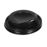 PS paper cup lids, Ø80 mm, black, 100 pcs.