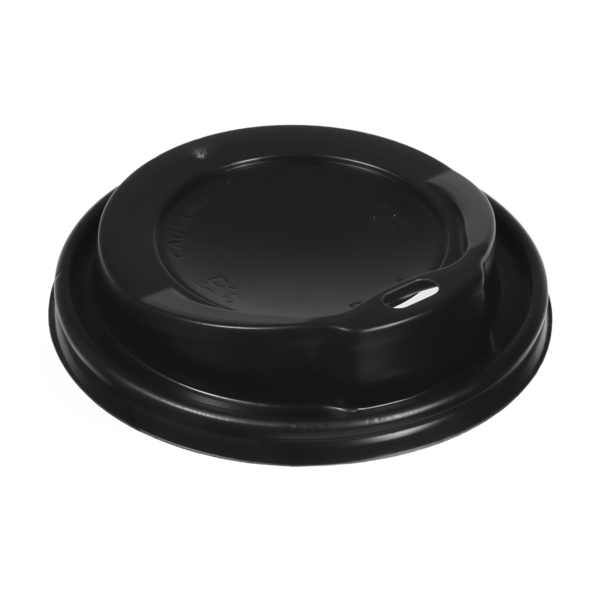 11113BL.JPG Lids for paper cups PS, Ø90 mm, black, 100 pcs. - Image 1