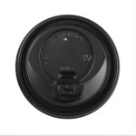 Lids for paper cups  PS, Ø80 mm, black, closable, 100 pcs. - Image 2