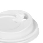 Lids for PS paper cups, Ø80 mm, white, closable, 100 pcs. - Image 3
