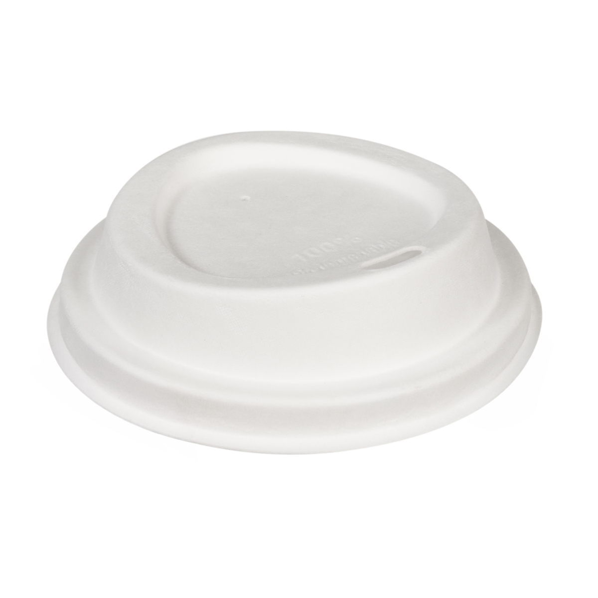 11913GO.JPG Sugar cane lids for paper cups, Ø90 mm, white, 50 pcs. - Image 1