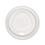Sugar cane lids for paper cups, Ø90 mm, white, 50 pcs. - Image 2