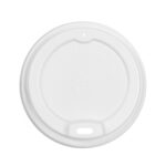 PS cup lids, Ø90 mm, white, with spout, 50 pcs. - Image 2
