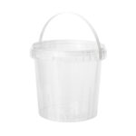 Bucket round PP 1000ml Ø133/122mmm, 250pcs., transparent, with lid and handle - Image 2