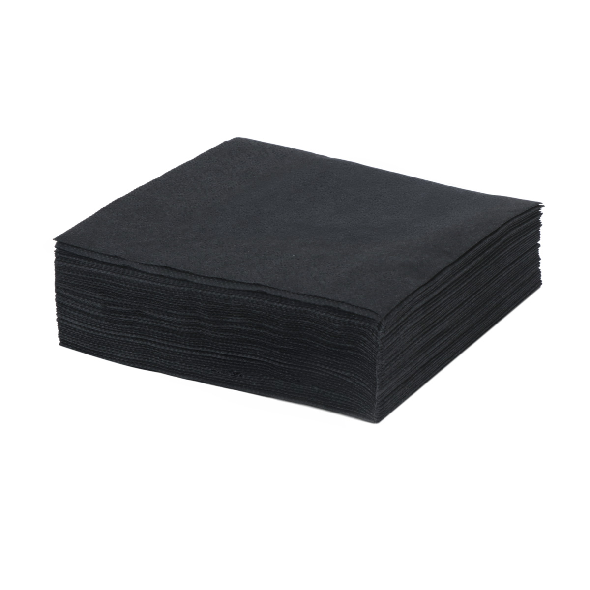 17131ME-200.JPG Paper napkins 24x24cm, 1/4, 2 layers, black, 200 pcs. per pack. - Image 1