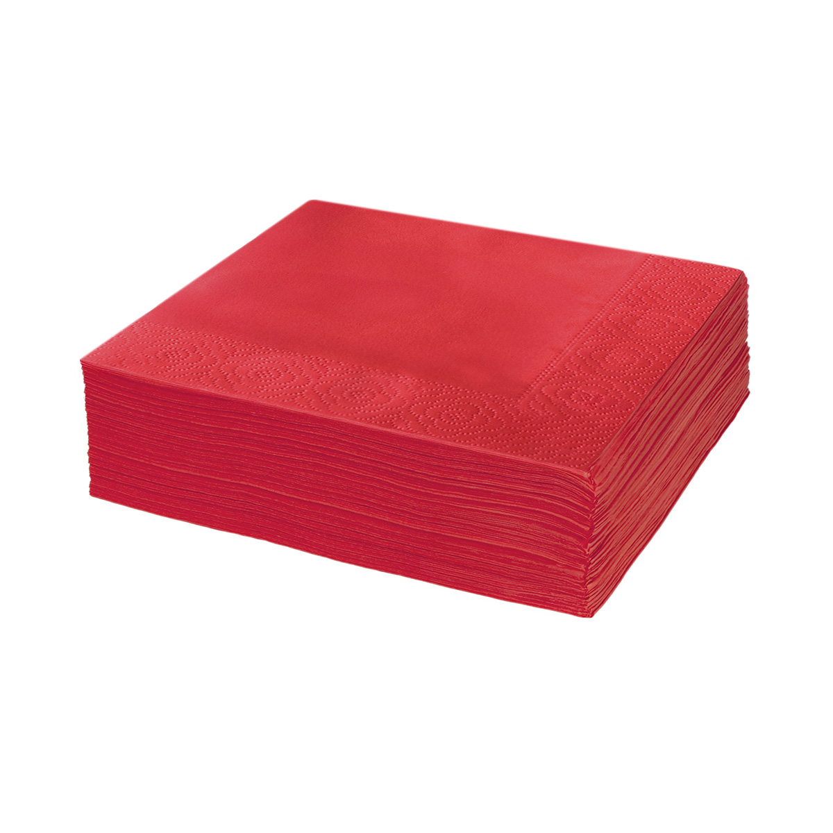 17131S-75.jpg Paper napkins 24×24 cm, red (75 pcs. / pack) - Image 1