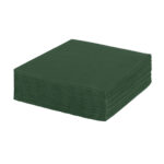Paper napkins 24x24cm, 1/4, 1 layer, green, 400 pcs. per pack.