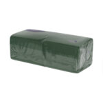 Paper napkins 24x24cm, 1/4, 1 layer, green, 400 pcs. per pack. - Image 2