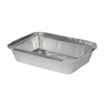 Konteineri ar L formas malu, ALU, 865ml, 213x148x40mm, iepakojumā 100gab.