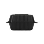 Mėsainių dėžutės su dangteliu PP 150x150x80mm, juodas - Image 3