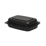 Boxes PP 230×160×70mm, with hinged lid, black, 100 pcs. in a pack - Image 2