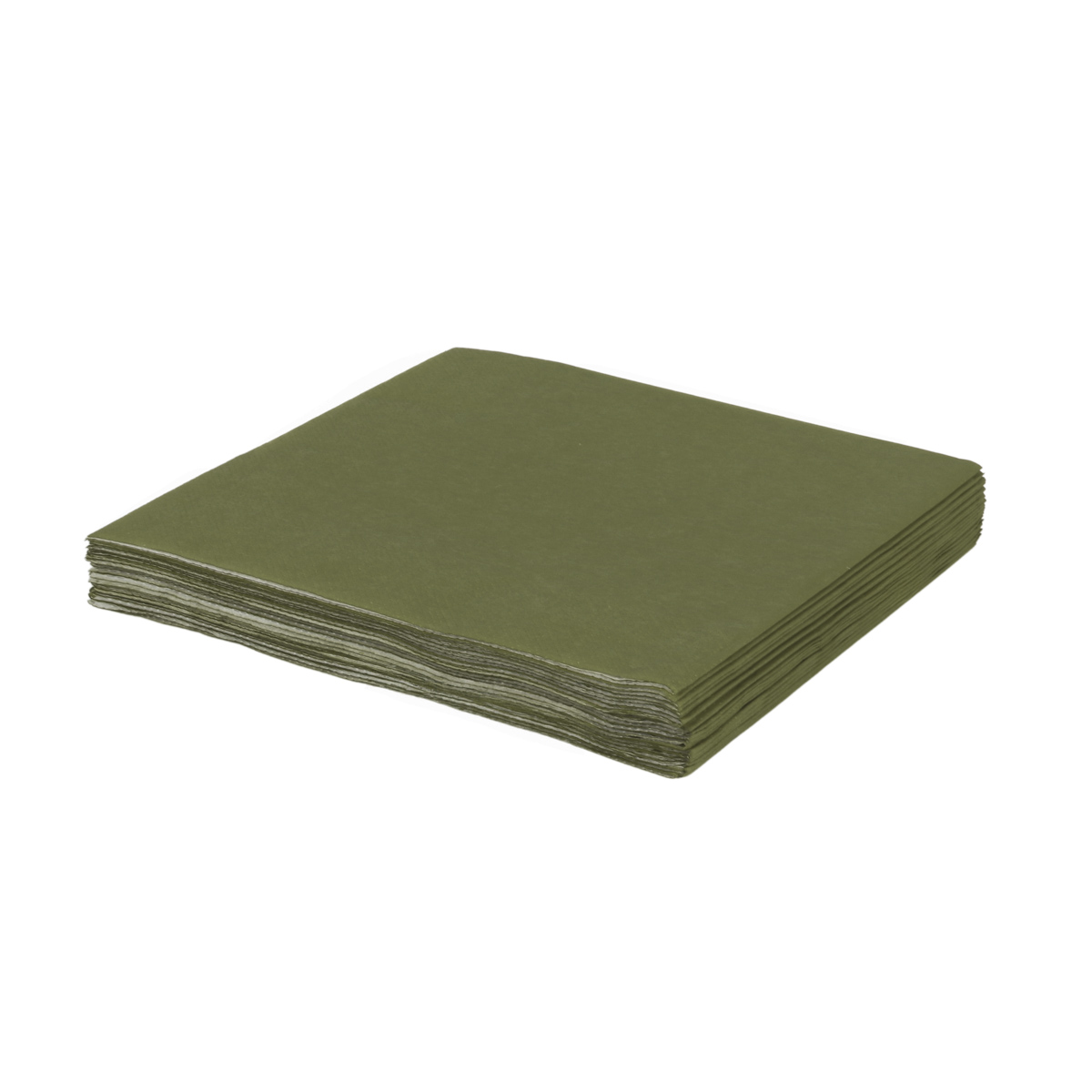 1763285.JPG Napkins 3ply, 33x33cm, 20pcs, khaki green - Image 1