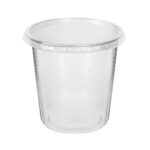 PP lids for containers Ø101 mm, transparent, 100 pcs. - Image 3
