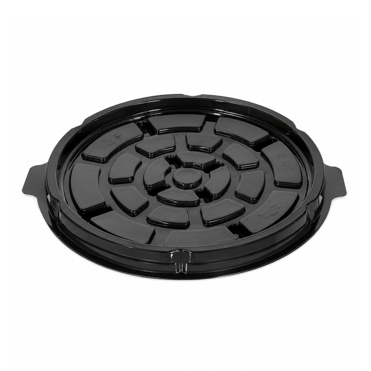 28180ME.JPG PET cake boxes, Ø180 mm, black, 140 pcs. - Image 1
