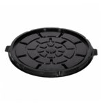 PET cake boxes Ø260 mm, black, 100 pcs.