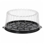 PET cake boxes Ø260 mm, black, 100 pcs. - Image 3