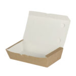 Containers reclosable PAP, 200x100x50mm, white/kraft