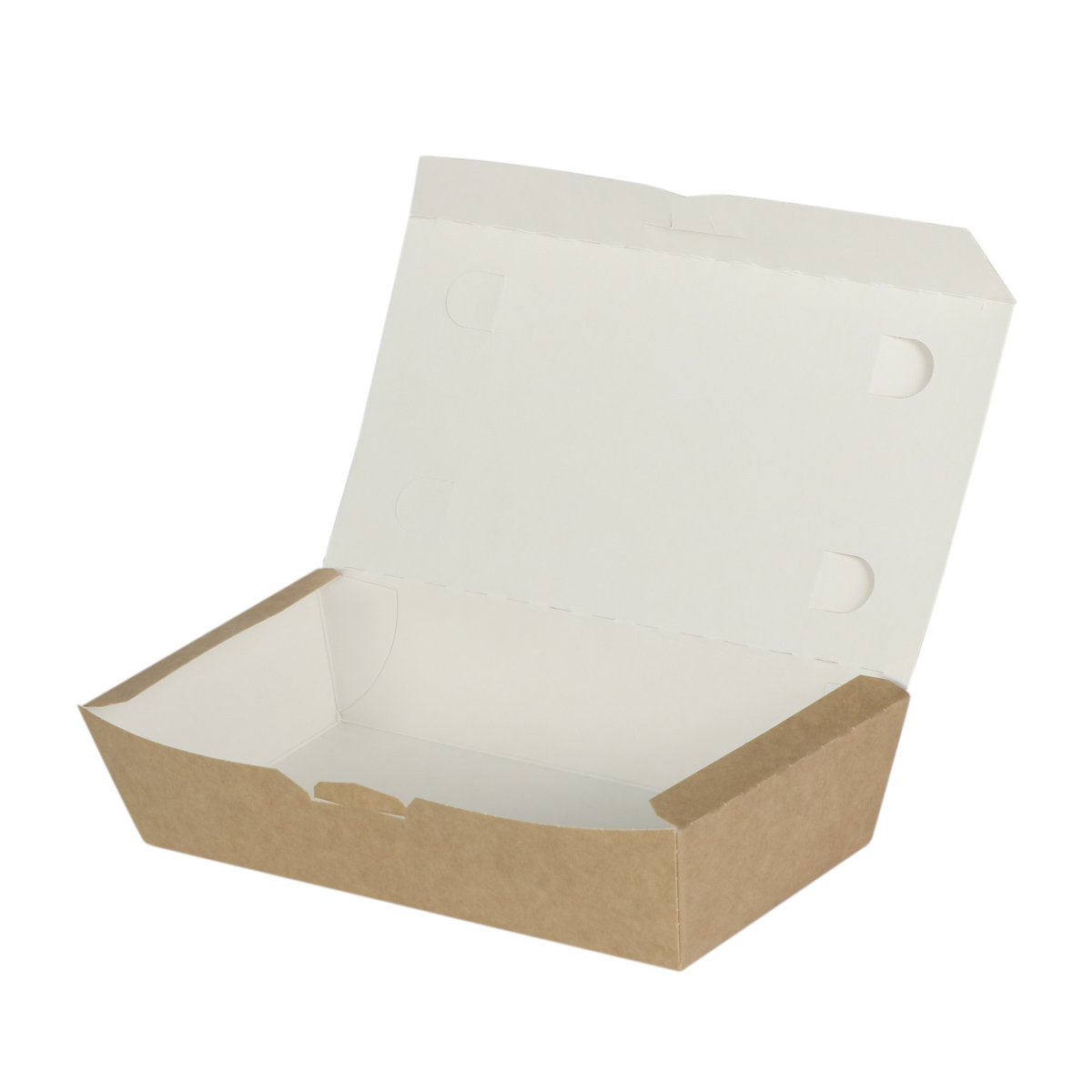 13CB20105.JPG Containers reclosable PAP, 200x100x50mm, white/kraft - Image 1